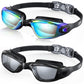 Buy now Aegend Swim Goggles, 2 Pack Swimming Goggles No Leaking Adult Men Women Youth Aqua & Clear Black at indiglob india