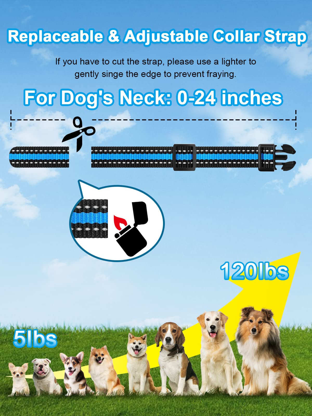 Buy now Bousnic Dog Shock Collar 2 Dogs (5-120Lbs) - 3300 ft Waterproof Training Collar for Dogs Large Medium Small with Rechargeable Remote, Beep (1-8) Vibration (1-16) and Humane Shock (1-99) Modes at indiglob india