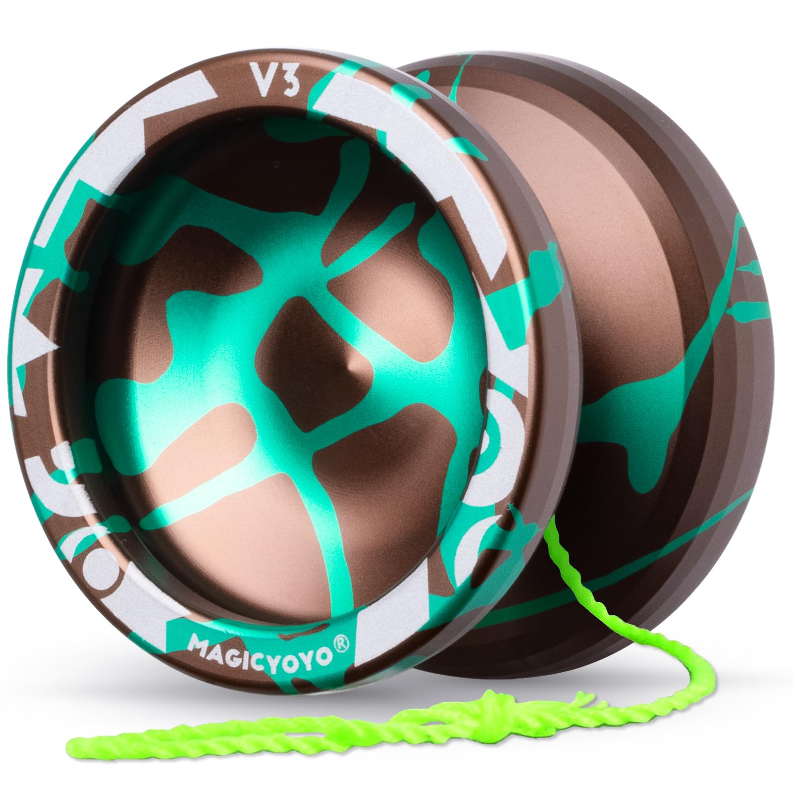 Buy now MAGICYOYO V3 Yoyo for Kids 8-12 or Above, Responsive Yoyo Professional with Dual Function, Professional Trick Yo yo for Adults with 12 Yo-yo Strings, KK Bearing, Bearing Puller, Axle,Case Bag -Black V3 Brown Green at indiglob india