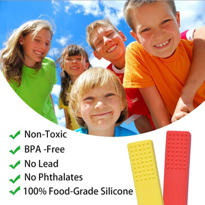 Chew Necklace, Autism Chew Necklace (4PCS), Sensory Necklace Set, Chew Necklaces for Sensory Kids, for Biting Needs, Autistic, ADHD, Oral Motor (100% Food Grade Silicone), for Boys and Girls