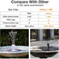 AISITIN 3.5W Solar Fountain Pump, LED Lighting Solar Water Pump Floating Fountain with 6 Nozzles, 1500mAh Battery Backup for Bird Bath, Fish Tank, Pond or Garden Decoration Solar Aerator Pump
