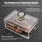 Scotte Acrylic Cigar Humidor Jar/case/Box with Humidifier and Hygrometer,humidor Can Hold About 20 Cigars Including Cigar Cutters and Cigar Punch (Clear-1)