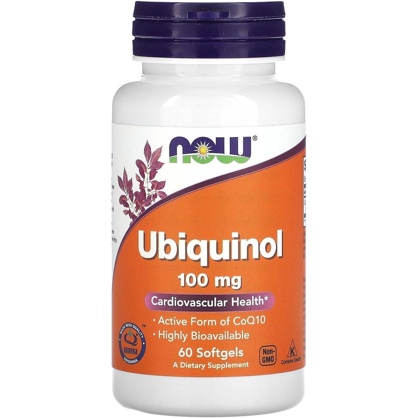 NOW Foods Supplements, Ubiquinol 100 mg, High Bioavailability (the Active Form of CoQ10), 60 Softgels