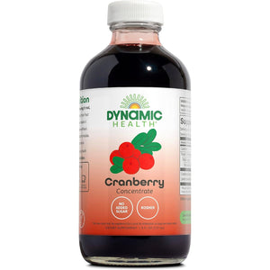 Dynamic Health Pure Cranberry Juice Concentrate, Unsweetened, Natural Antioxidant Support, No Added Sugar, 8 Fl oz