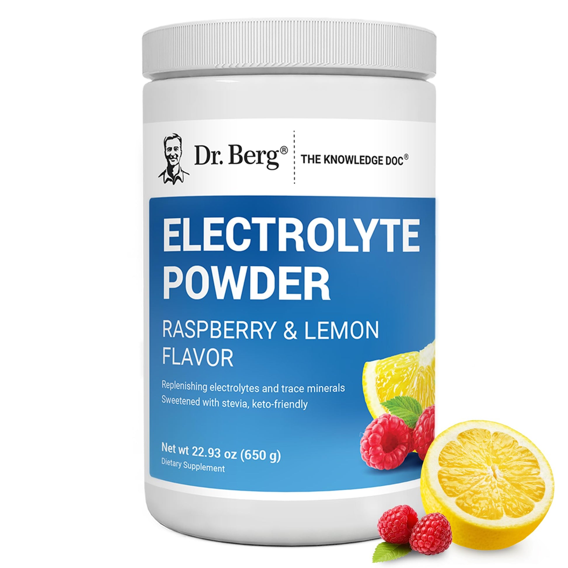 Buy now Dr. Berg Zero Sugar Hydration Keto Electrolyte Powder - Enhanced w/ 1000 mg of Potassium & Real Pink Himalayan Salt (NOT Table Salt) - Raspberry & Lemon Flavor Hydration Drink Supplement - 50 Servings at indiglob india