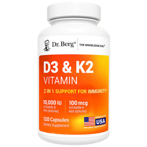 Buy now Dr. Berg Vitamin D3 & K2 10,000 IU + MK-7 – 120 Capsules – Immune, Bone & Heart Support* Supplement w/Magnesium, Zinc, B6 – 4X Lab-Tested – No Fillers – Non-GMO, cGMP, Formulated in USA at indiglob india