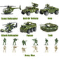 18 Pack Die-cast Military Vehicles Sets,6 Pack Assorted Alloy Metal Models Car Toys and 12 Pack Soldier Army Men, Mini Army Toy Tank,Panzer,Anti-Air Vehicle,Helicopter Playset for Kids Boys - My Store