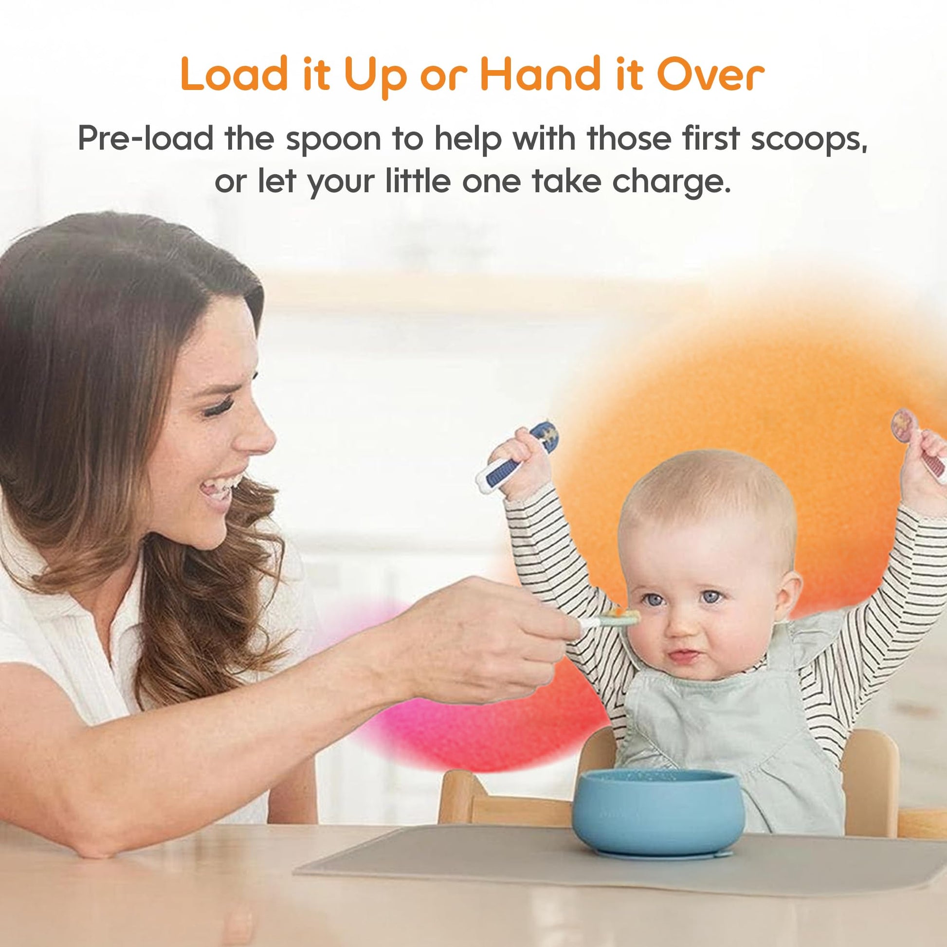 Buy now NumNum Baby Spoons Set, Baby Essentials Pre-Spoon GOOtensils for 6+ Months, First Stage Self-Feeding Spoons for Baby Led Weaning (BLW), Silicone Toddler Utensils, BPA-Free, 2 Pack Gray/Green at indiglob india