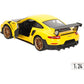 Maisto Porsche 911 GT2 RS Yellow with Carbon Hood and Gold Wheels Special Edition 1/24 Diecast Model Car
