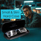 MyEyeglassCase Men Small Glasses case - Eyeglasses Hard Shell Holder Pouch & Cloth-Reading Slim & Narrow Case Heavy Duty