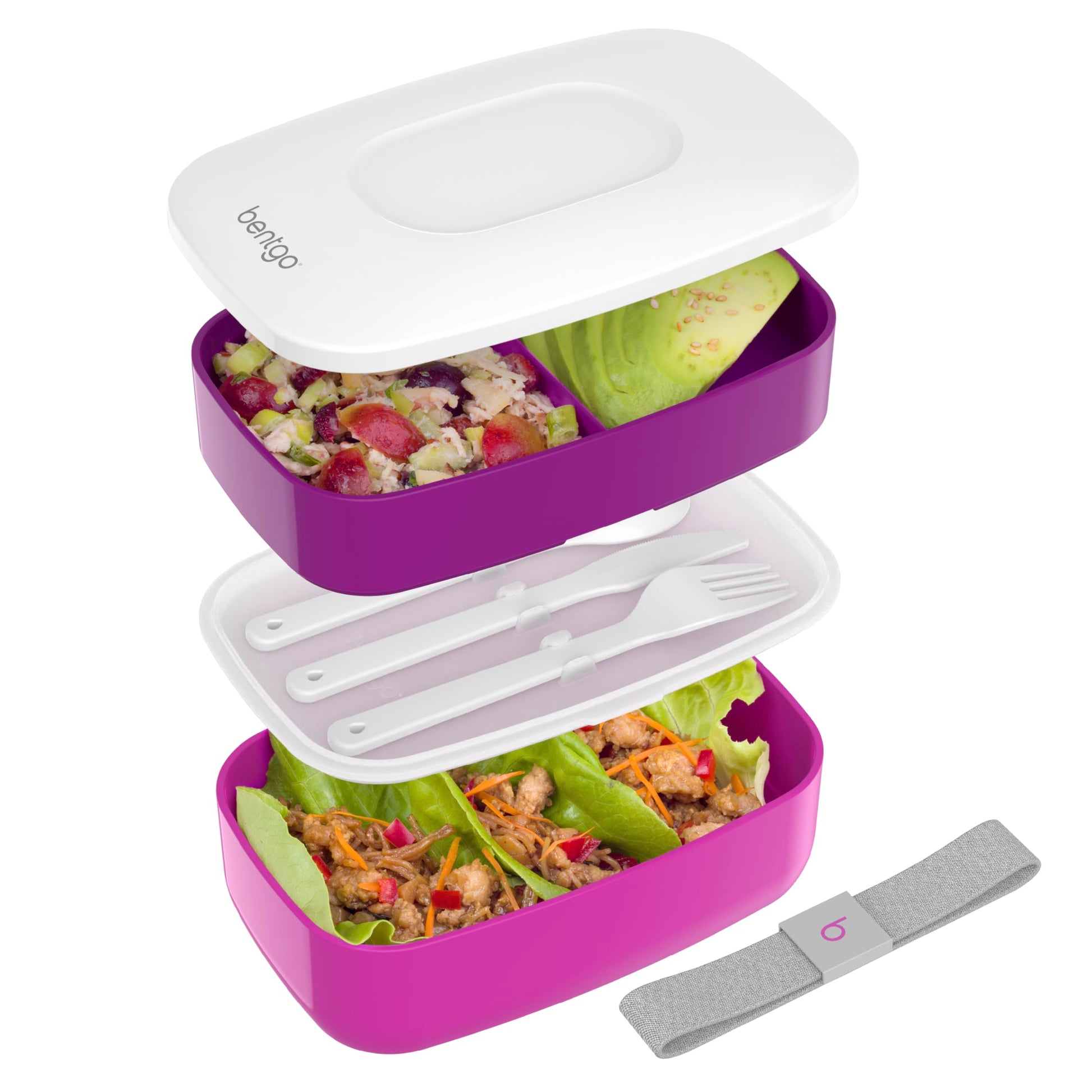 Buy now Bentgo Classic - Adult Bento Box, Stackable 3-Compartment Lunch Box with Removable Utensil Set and Sealing Strap, BPA-Free, Food Container Ideal for Meal Prep, Work, and On the Go (Blush Marble) at indiglob india