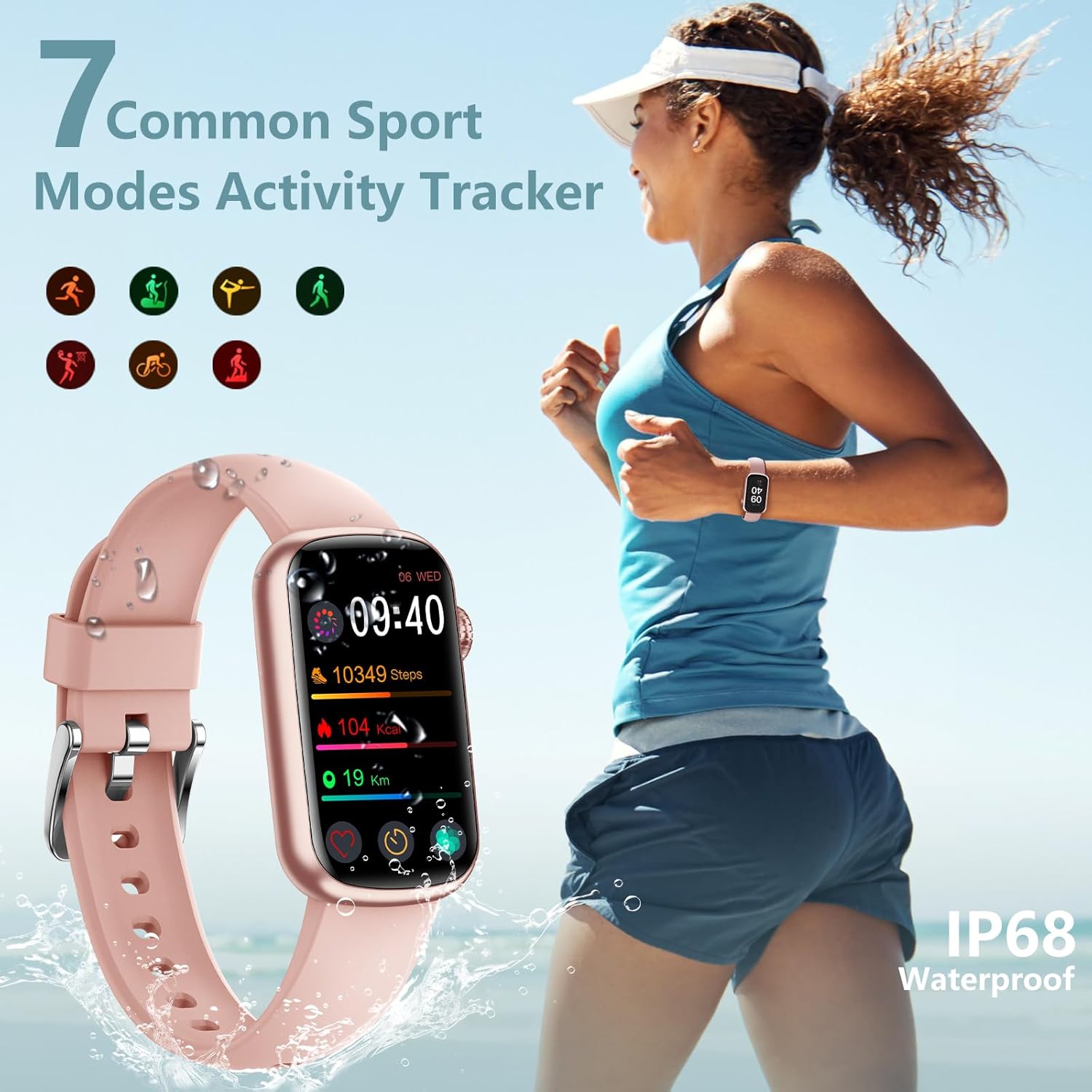 Buy now MorePro Fitness Tracker, Smart Watch Sleep Tracker Calorie Step Counter, IP68 Waterproof Fitness Watch Activity Tracker for Women Men at indiglob india