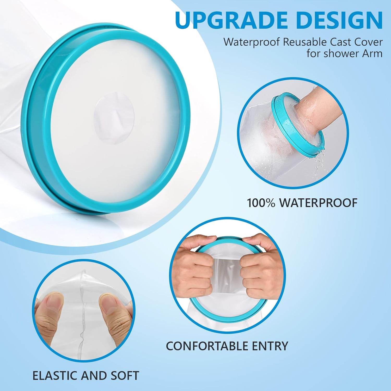 100% Waterproof Foot Cast Cover Wound Protector for Shower Bath, Watertight Cast Bag Covers for Broken Surgery Foot, Wound and Burns - Reusable [2025 Upgrade] - My Store