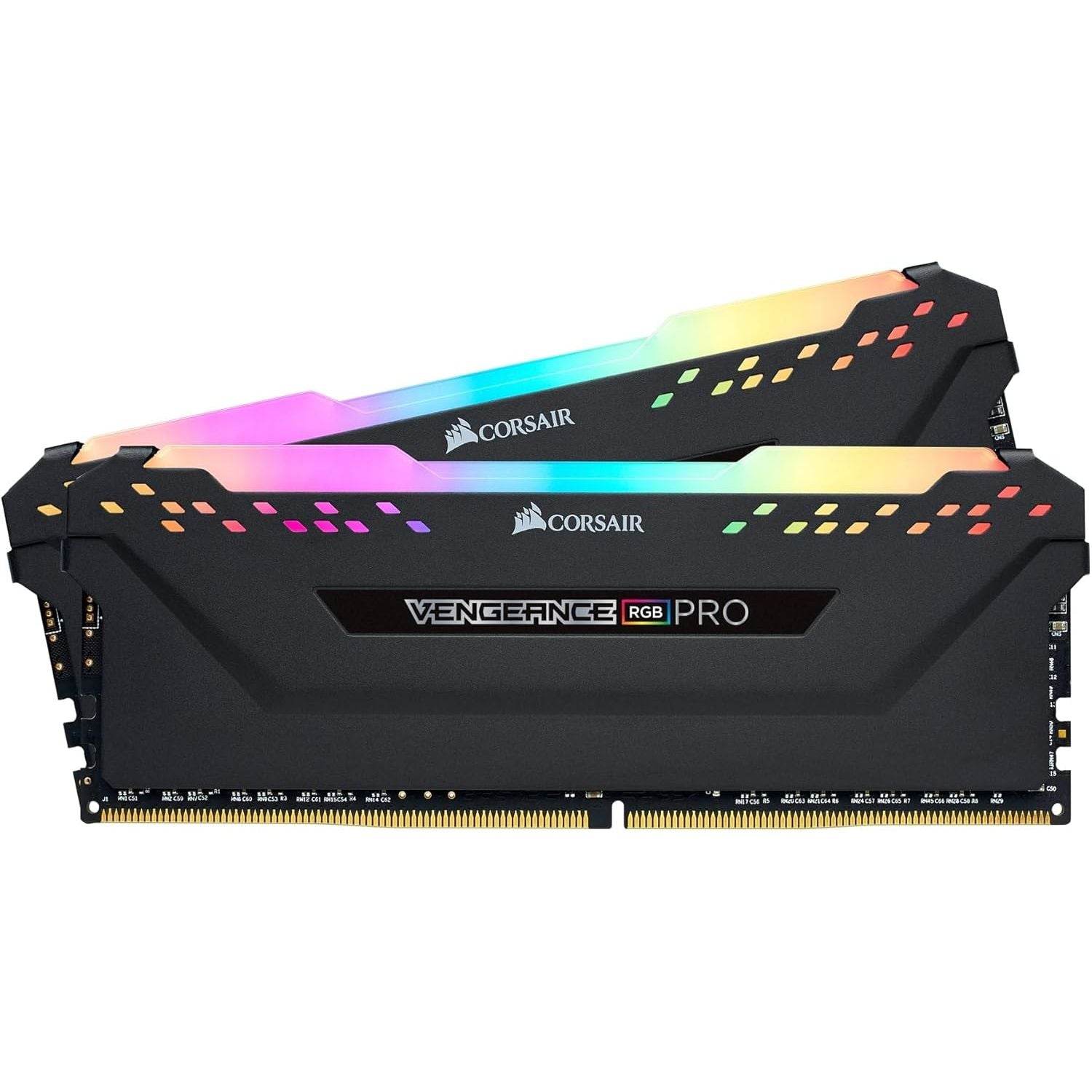 CORSAIR VENGEANCE RGB PRO DDR4 RAM 32GB (2x16GB) 3200MHz CL16-20-20-38 1.35V Intel AMD Desktop Computer Memory - Black (CMW16GX4M2C3200C16) - My Store