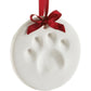 Pearhead Clay Pawprint Christmas Ornament, Pet Owner Holiday Gift, Dog or Cat Paw Print Keepsake, DIY Pawprint Hanging Ornament, Classic Red Ribbon