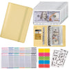NICOOTHBudget Binder Cash Envelopes A6 Money Saving Binder with Zipper envelopes (Purple) - A6yellow