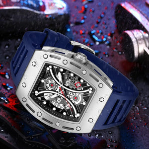 AIMES Watch Wristwatch for Men Fashion Casual Cool Big Dial Watch Luminous Waterproof Sport Analog Quartz Business Mens Watches Silicon Strap Dress Watch