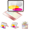BABG Keyboard Case for iPad 6th/5th 9.7inch, iPad Pro 9.7, iPad Air 2, iPad Air 1,Non-Trackpad,360°Swivel,7 Use Modes,Backlight- Rose Gold - Pink