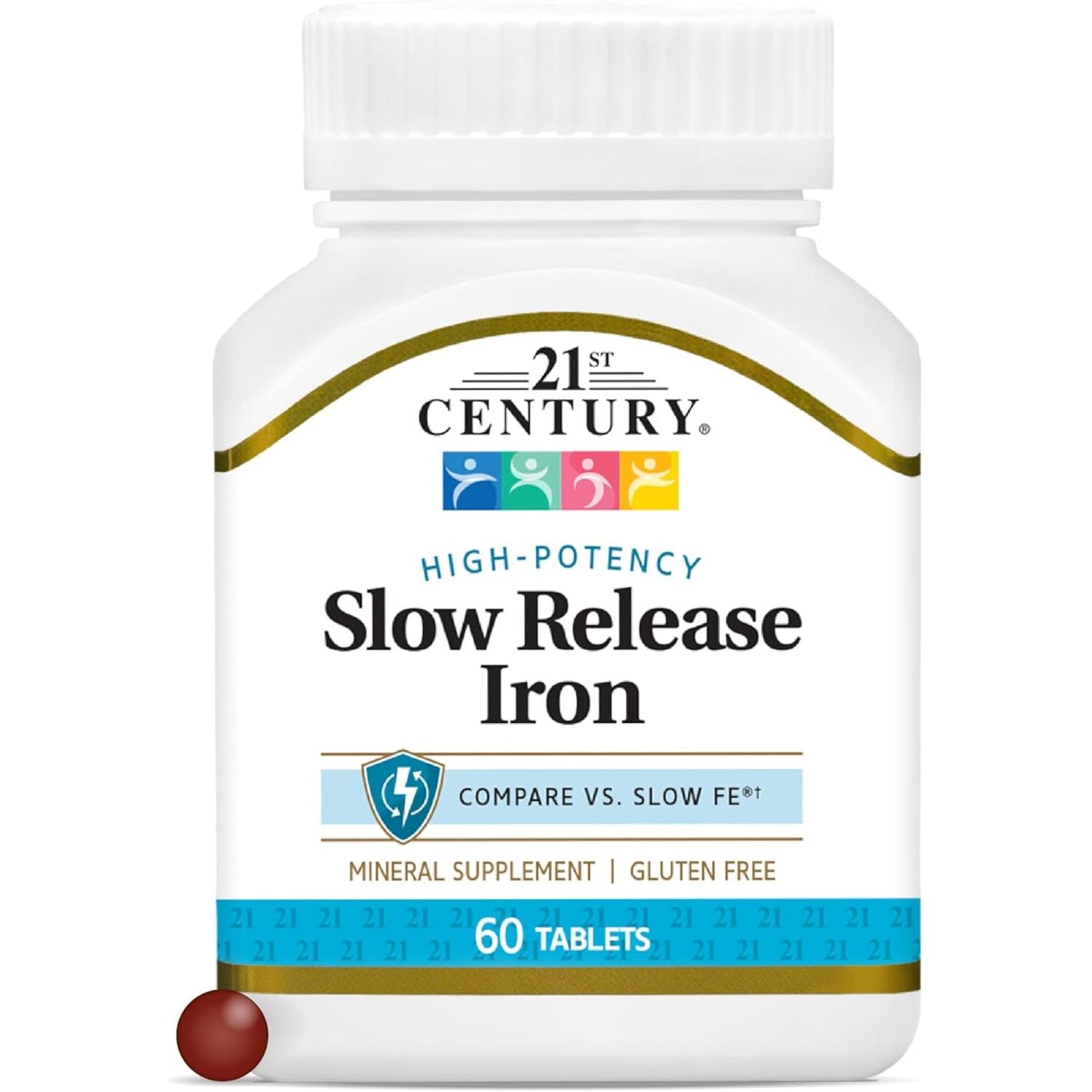 21st Century Slow Release Iron Tablets, 60 Count