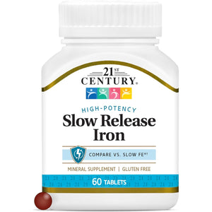 21st Century Slow Release Iron Tablets, 60 Count