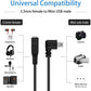 Duttek Mini USB to 3.5mm Cable, Right Angled Mini USB Male to 4 Pole 3.5mm Female Cable Cord for Active Clip Mic Microphone Adapter Cable-15cm/5.9 in