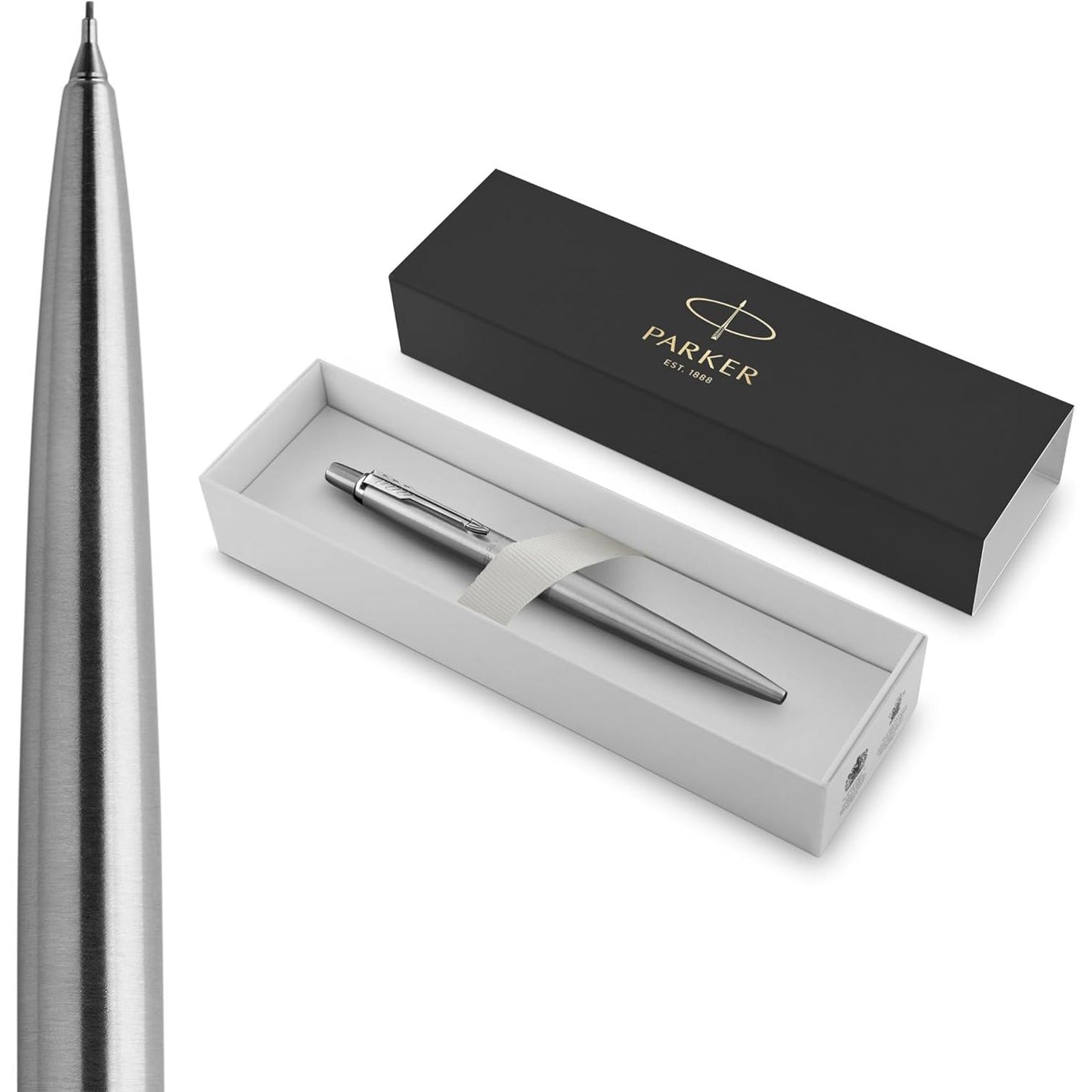 Parker Jotter Mechanical Pencil Stainless Steel with Chrome Trim 0.5mm HB #2 Smooth & Precise Signature Retractable Design Gift Boxed