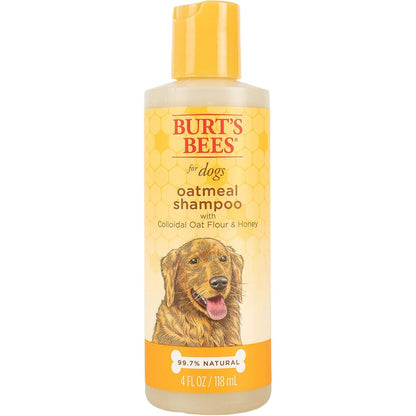 Burt's Bees for Pets Naturally Derived Oatmeal Shampoo with Colloidal Oat Flour and Honey - Oatmeal Dog Shampoo to Soothe and Cleanse Dogs Skin and Coats, 4 Fl Oz