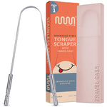 Buy now MasterMedi Tongue Scraper with Case Easy to Use Tongue Scraper for Adults, Tongue Cleaner for Oral Care & Hygiene (Single Pack (with Travel Case)) at indiglob india