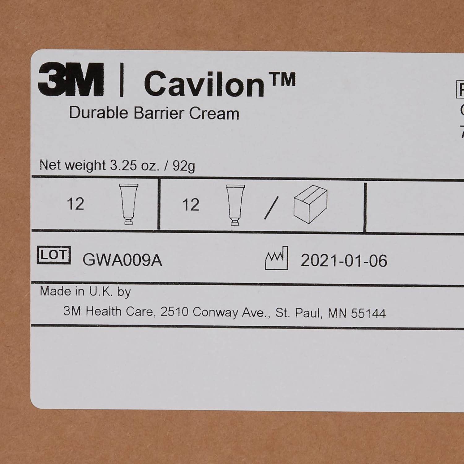 3M Cavilon Durable Barrier Cream 3355, 3.25 Ounce 3.25 - My Store