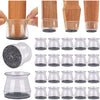 BUMACO 20Pcs Chair Leg Floor Protectors Chair Leg Protectors for Hardwood Floors Silicone Pads Covers to Protect Floors Universal L Clear Fit (1-5/16" to 2") - Clear-20 Pcs