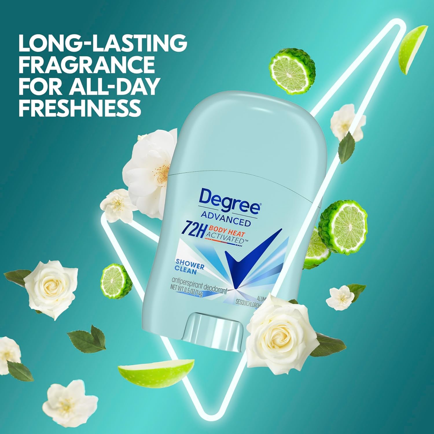 Buy now Degree Advanced Antiperspirant Deodorant, Shower Clean 4-Pack – Travel Deodorant for Women, 72H Protection, 0.5 Oz Ea at indiglob india