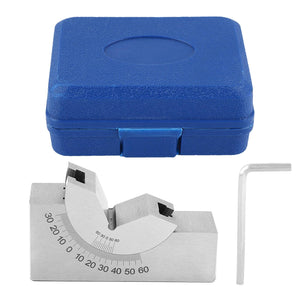 Angle V Block Milling Stainless Steel Precision Micro Adjustable Angle Gauge with Wrench for Milling Lathe