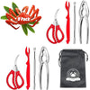 9Pcs Stainless Steel Seafood Tools Set - Crab & Lobster Crackers, Forks, Shell Openers, Nut Crackers - Durable Shellfish Tools for Crab Legs, Shrimp, and Clams - 9 Pcs