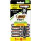BIC Flex 4 Men's Refillable with 4 Blade Razors, Durable and Long-Lasting with Lubricating Strip, 1 Handle and 4 Cartridges, 4-Pack