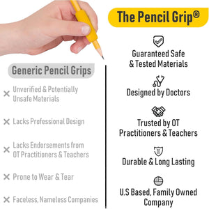 The Pencil Grip The Classics Soft Foam Pencil Grips, Ergonomic Writing Aid For Lefties And Righties, 1.5 Inch Long, Assorted Colors, 12 Count - TPG-16412