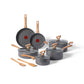 Buy now T-fal Signature Nonstick Cookware Set 12 Piece, Oven Broiler Safe 350F, Pots and Pans, Kitchen Cooking Set w/Fry Pans, Saucepans, Saute Pan, Dutch Oven, Griddle, Kitchen, Home, Dishwasher Safe, Black at indiglob india