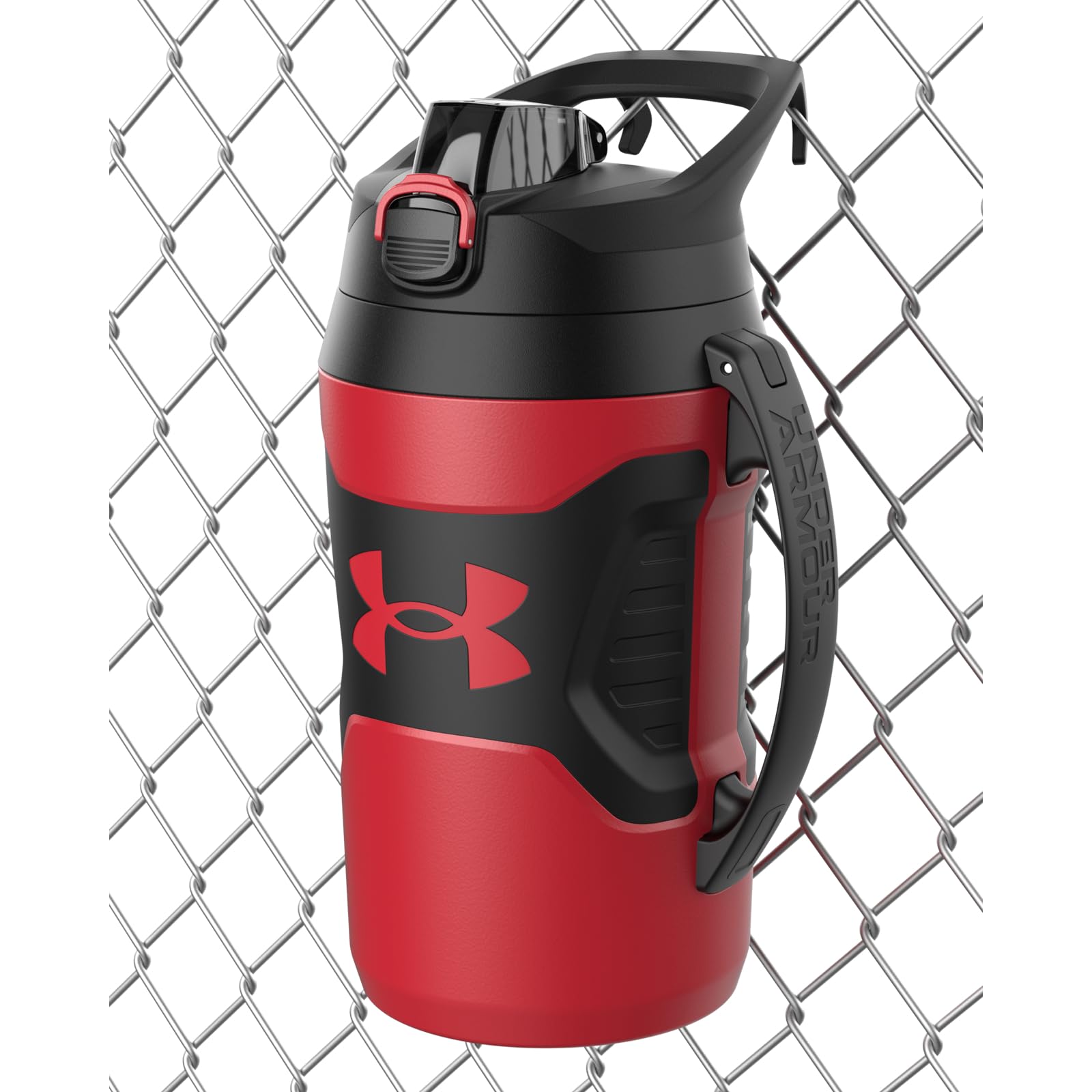 Buy now Under Armour Half Gallon Water Bottle Insulated, 64oz Insulated Water Bottle with Handle, Fence Hook, Leak Resistant, for Baseball, Football & More, Academy/Black at indiglob india