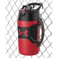Buy now Under Armour Half Gallon Water Bottle Insulated, 64oz Insulated Water Bottle with Handle, Fence Hook, Leak Resistant, for Baseball, Football & More, Academy/Black Red Black at indiglob india