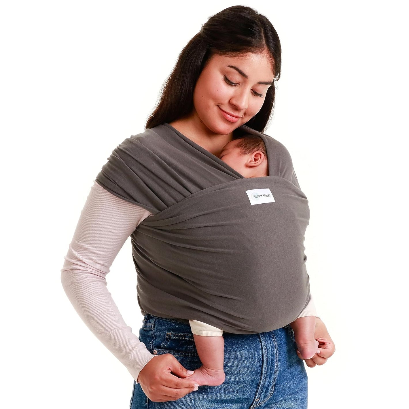 Buy now Sleepy Wrap Stretchy Ergonomic Baby Carrier Sling for Newborns to Toddlers - Hands-Free Lightweight Baby Wrap 7-35 lbs (Dark Gray) at indiglob india