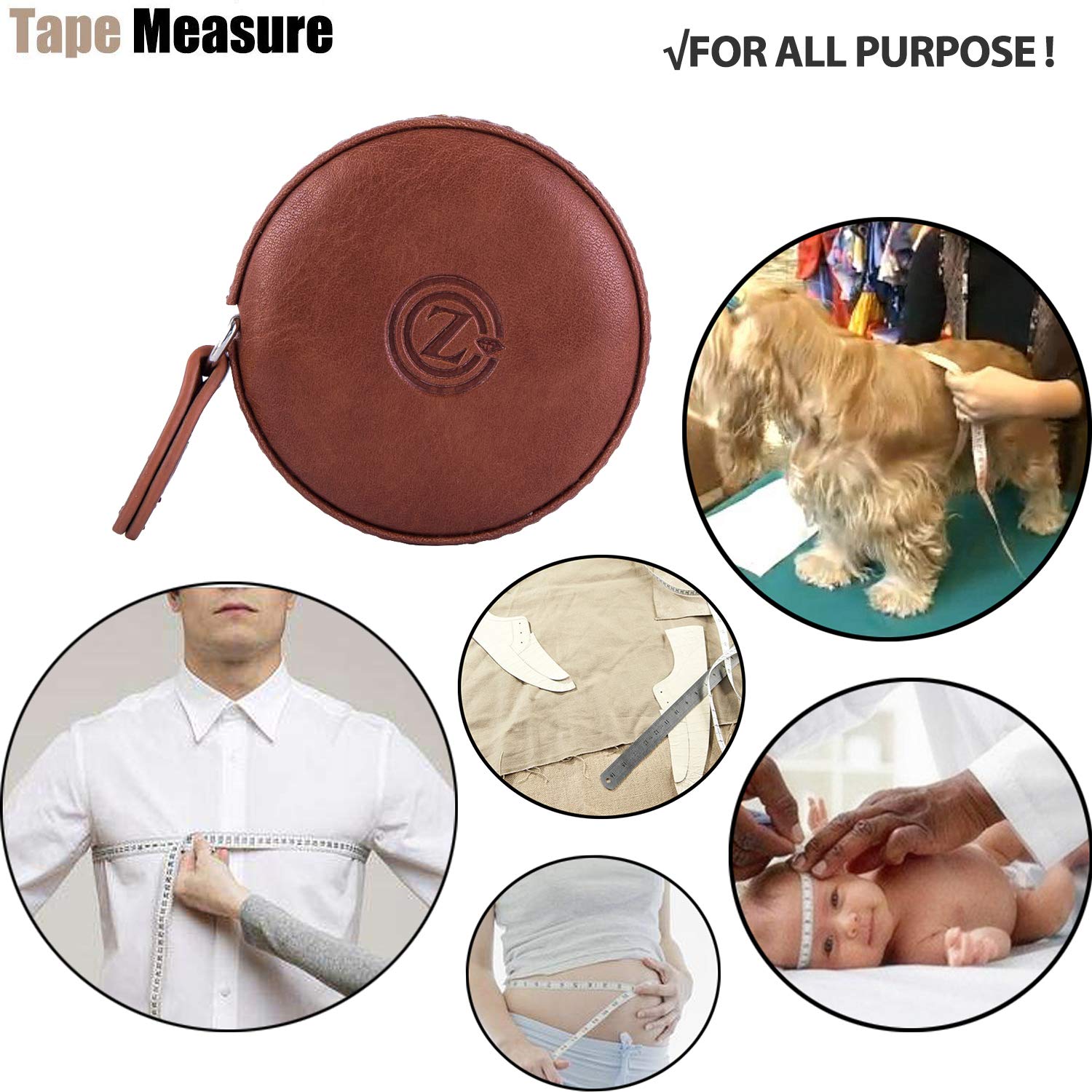 Buy now Sewing Tape Measure, Medical Body Cloth Tailor Craft Dieting Measuring Tape, 60 Inch/1.5M Dual Sided Retractable Ruler with Push Button Round at indiglob india