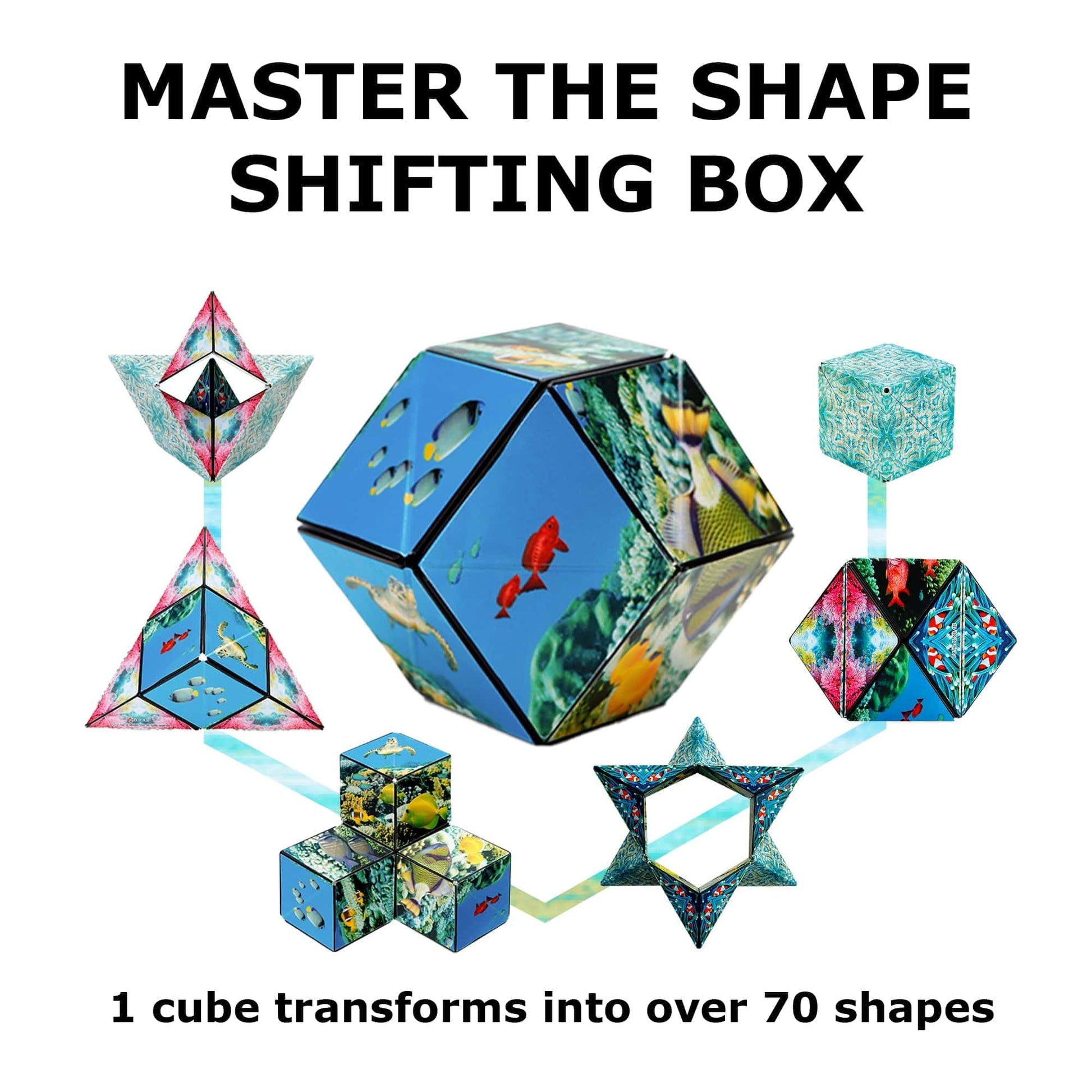 Buy now Shashibo Shape Shifting Box - Award-Winning Fidget Toy w/ 36 Rare Earth Magnets - Fidget Cube Transforms Into Over 100 Shapes, Sensory Toy Gift for Kids, Teens, and Adults (Undersea) at indiglob india