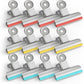 HOUSE AGAIN 12 Pack Stainless Steel Chip Bag Clips Covered with Silicone - NO More Sharp Edges - Color Coded for Food Bags - Air Tight Seal, Heavy Duty for Kitchen and Office, 3 Inches
