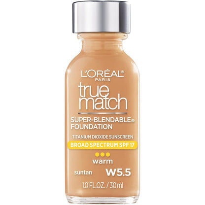 L’Oréal Paris Makeup True Match Super-Blendable Liquid Foundation, Fresh Beige W4.5, 1 Fl Oz,1 Count