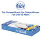 CARA Moisturizing Eczema Cotton Gloves, Medium, 6 Pair