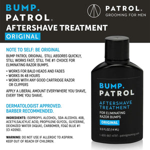 Bump Patrol Original Formula After Shave Bump Treatment Serum - Razor Bumps, Ingrown Hair Solution for Men and Women - 0.5 Ounce