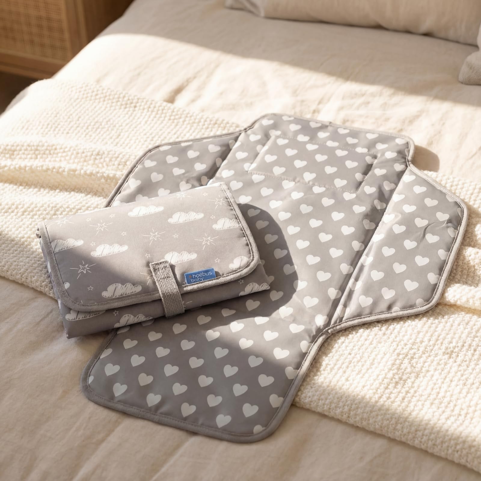 Buy now Baby Portable Changing Pad Travel - Waterproof Compact Diaper Changing Mat with Built-in Pillow - Lightweight & Foldable Changing Station, Newborn Shower Gifts at indiglob india