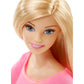 Barbie Made To Move Doll, Ultra-Posable, 22 Points To Bend, Black Leggings, Color-Blocked Top, Long Blond Hair