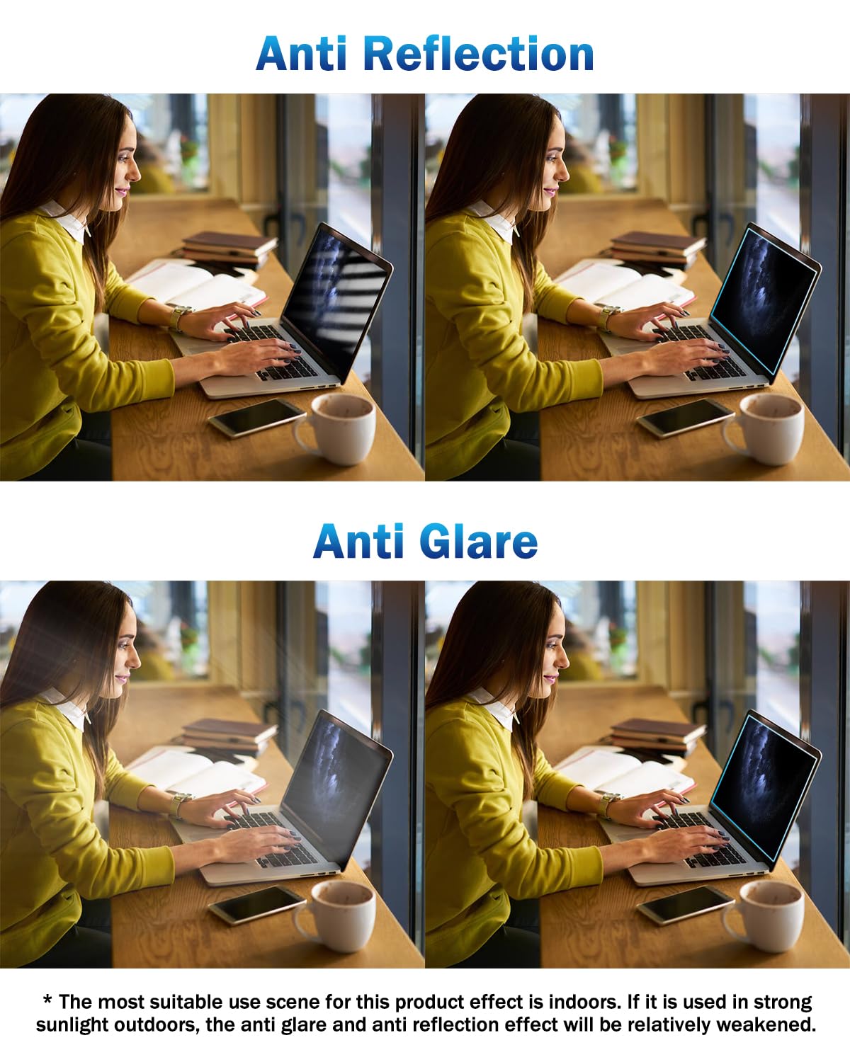 Buy now F FORITO 2-Pack 15.6 Inch Anti Blue Light Laptop Screen Protector, Eye Protection Anti Glare Matte Computer Screen Cover for 15.6" Laptop with 16:9 Aspect Ratio, Reduce Eye Strain and Touch Sensitive at indiglob india