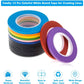 cridoz 15 Rolls 1/8 Whiteboard Thin Tape Pinstripe Art Tape Dry Erase Board Grid Tape Lines Pinstriping Electrical Marking Tape, Assorted Colors
