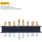 AMEROUS 10'' Magetic Travel Chess Set, Plastic Portable Folding Chess Board Game with Gold and Silver Chess Pieces - 2 Extra Queens - Chess for Beginner, Kids, Adults